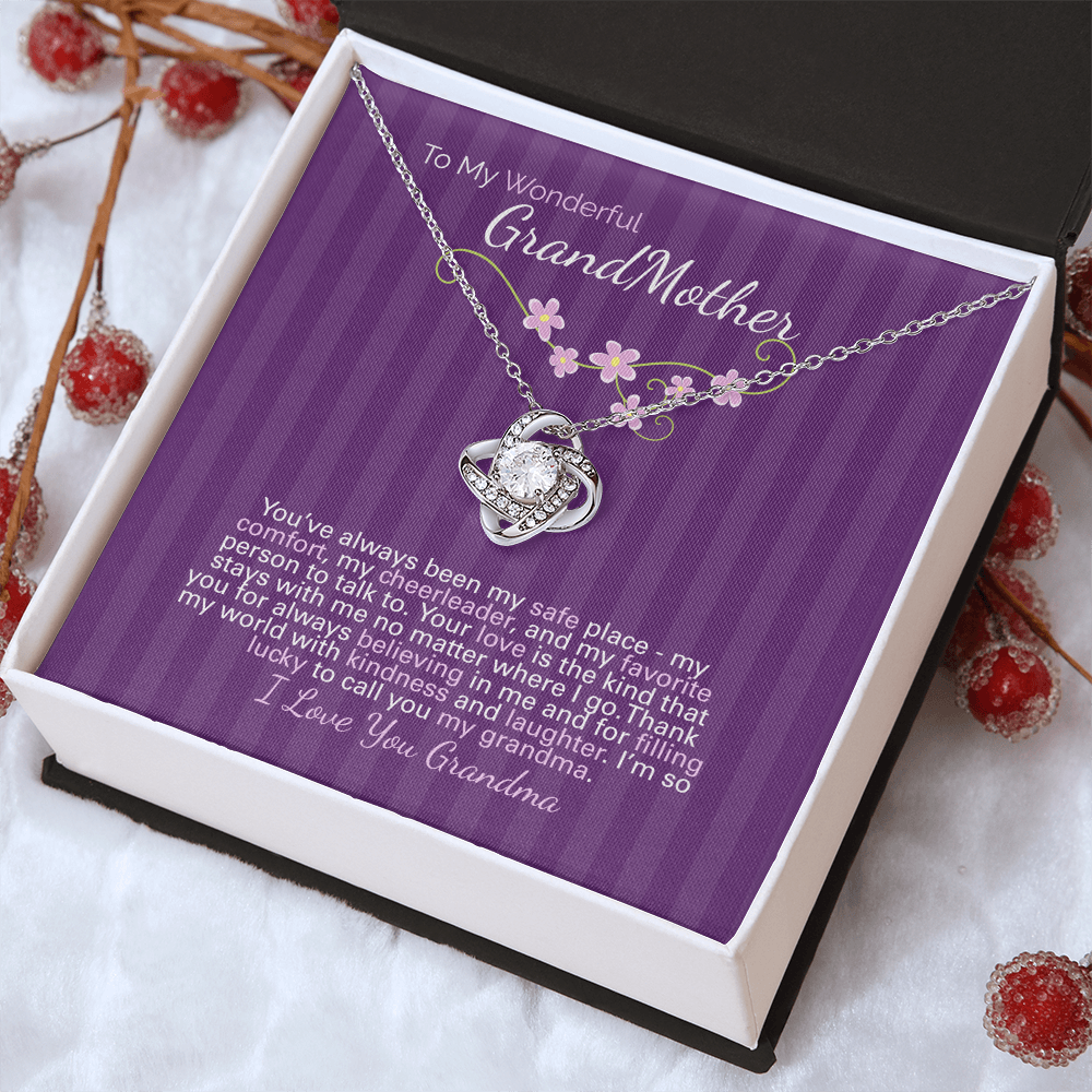 To My Grandmother Gift – Sentimental Necklace with Loving Message Card – Perfect Birthday or Holiday Gift from Granddaughter