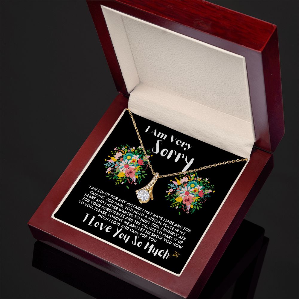 Apology Gift To My Wife/Girlfriend, Jewelry Necklace With Heartfelt Message Card In A Box, Forgive Me Present To My Love In Life, Jewelry Gifts Ideas For Women - Zahlia