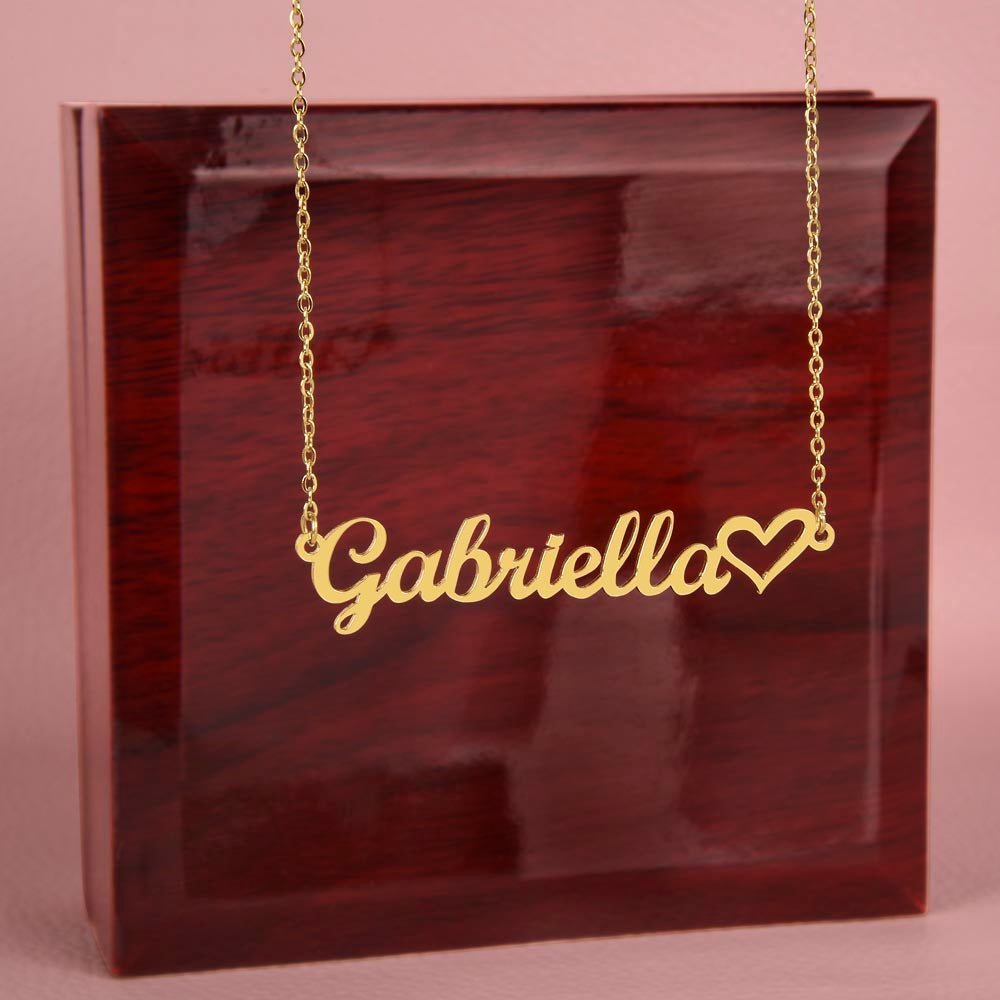 Heart Name NEcklace - Zahlia