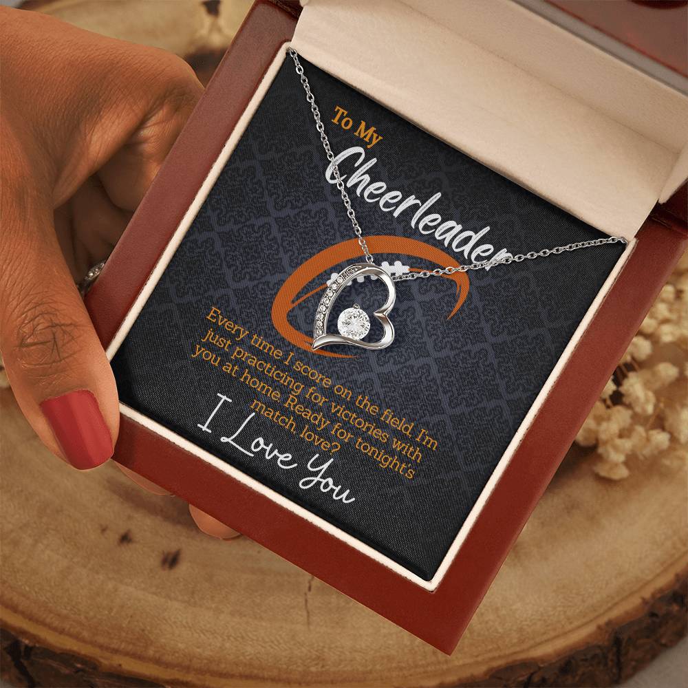 End Zone Romance: Elegant Necklace & Cheeky Card Gift Set for Football Wives - Great for Anniversaries, Special Games, and Romantic Halftime Breaks