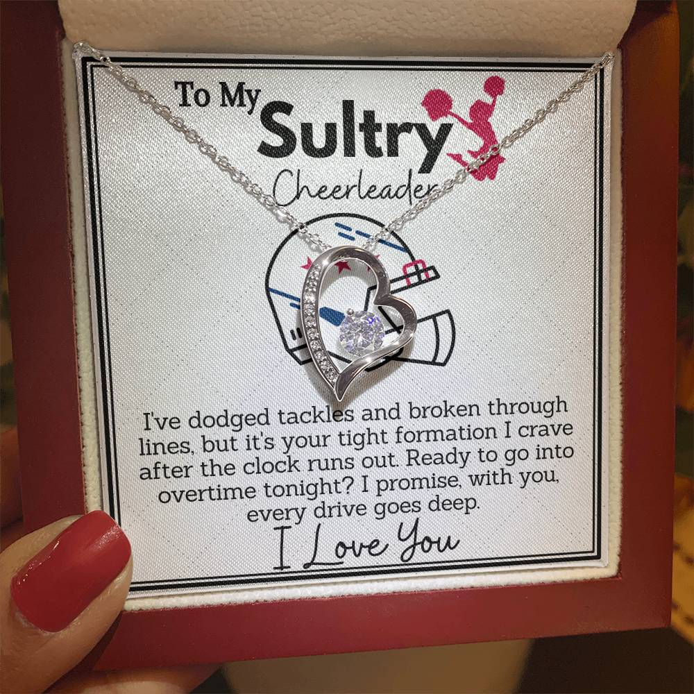 Football Lover's Fantasy: Flirty & Heartfelt Message Card with Necklace Gift Set for Wife or Partner - Ideal for Anniversaries, Game Days, and Romantic Moments