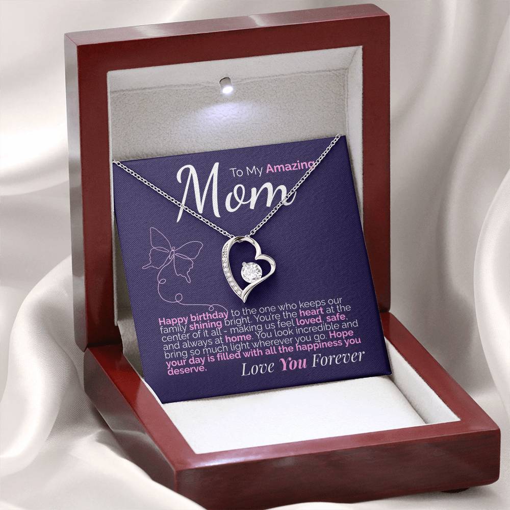 To My Amazing Mom: Happy Birthday to the Heart of Our Family - You Shine So Bright and Are Loved Beyond Words.