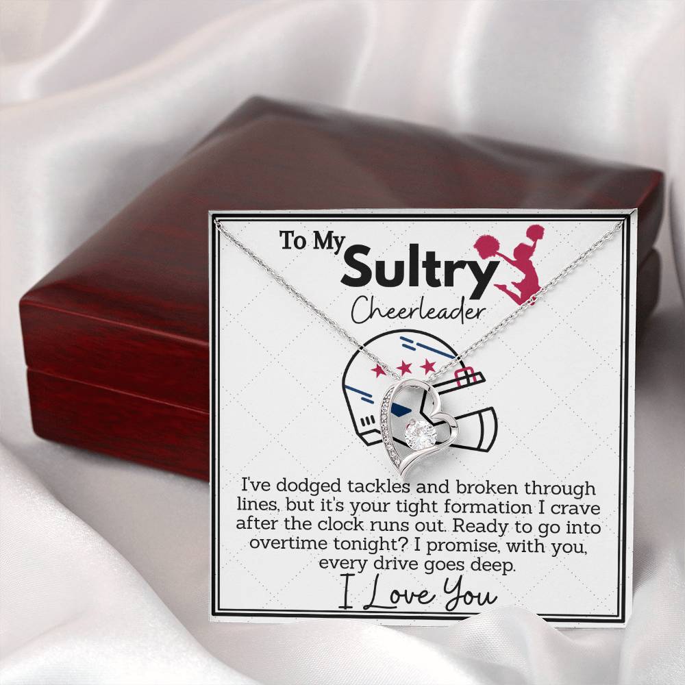 Football Lover's Fantasy: Flirty & Heartfelt Message Card with Necklace Gift Set for Wife or Partner - Ideal for Anniversaries, Game Days, and Romantic Moments