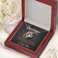 End Zone Romance: Elegant Necklace & Cheeky Card Gift Set for Football Wives - Great for Anniversaries, Special Games, and Romantic Halftime Breaks