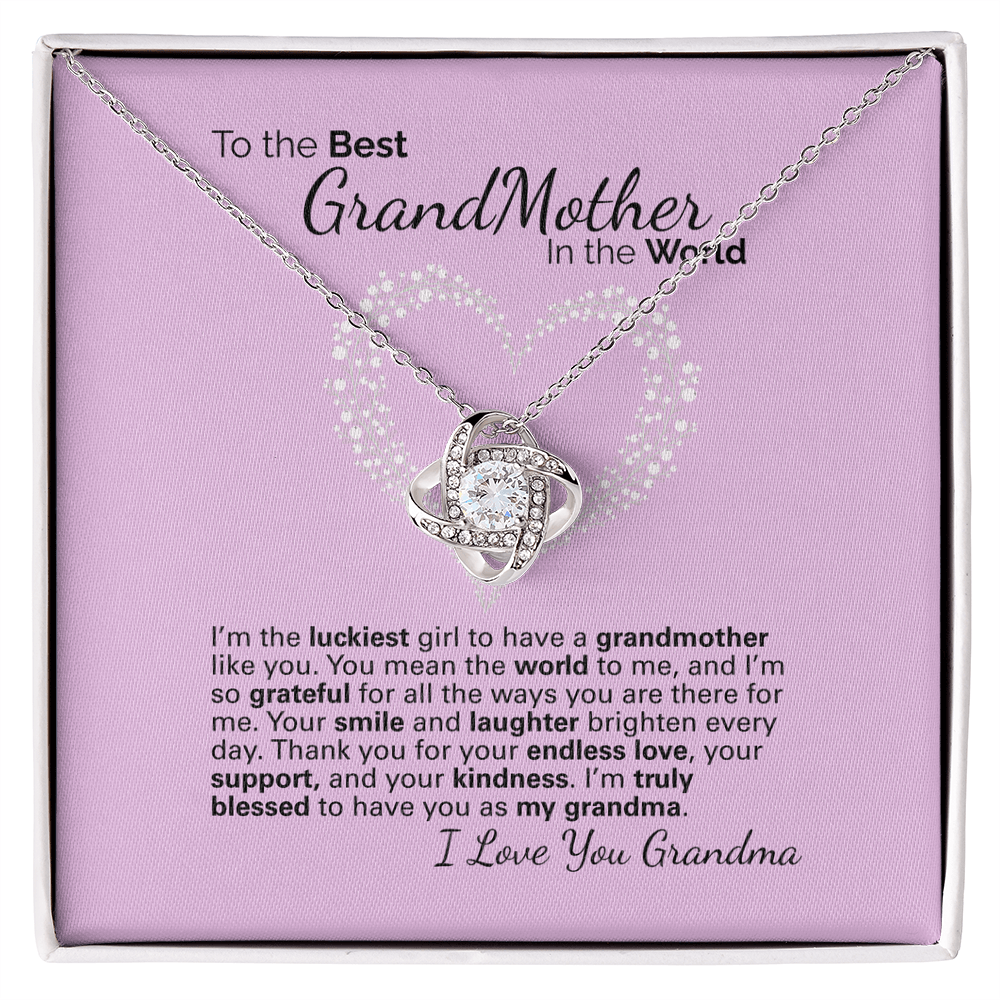 To My Grandma Necklace – Heartfelt Jewelry Gift with Loving Message Card - Birthday, Christmas, or Mother's Day Gift from Granddaughter