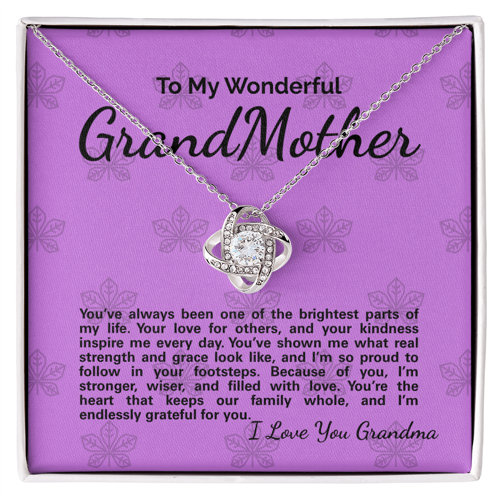 To My Grandma Necklace – Heartfelt Jewelry Gift with Inspirational Message Card – Birthday, Christmas, or Mother's Day Gift from Granddaughter