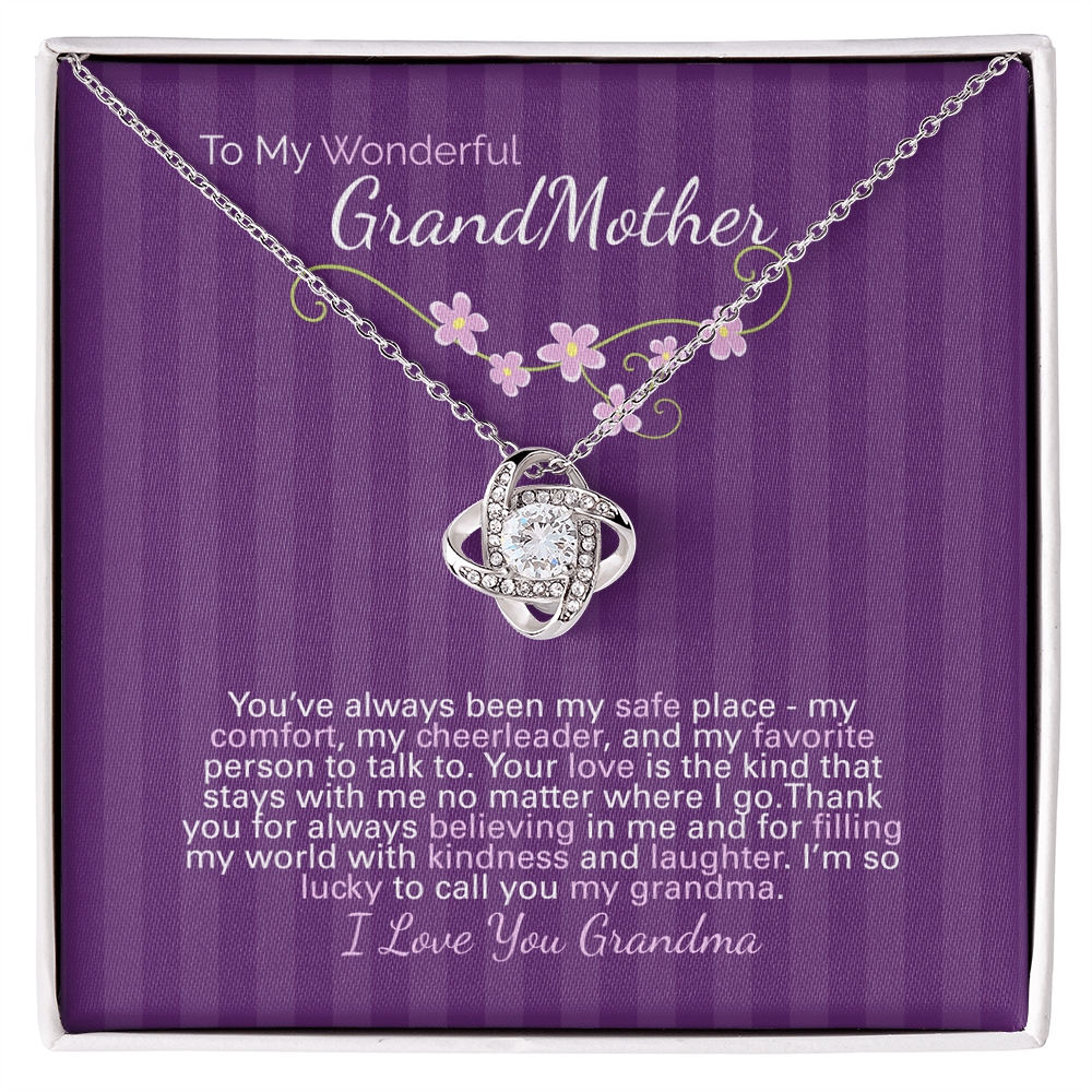 To My Grandmother Gift – Sentimental Necklace with Loving Message Card – Perfect Birthday or Holiday Gift from Granddaughter
