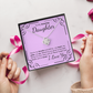 To My Amazing Daughter Necklace – Heartfelt Jewelry Gift with Loving Message Card – Birthday, Graduation, Christmas, or Special Occasion from Mom or Dad