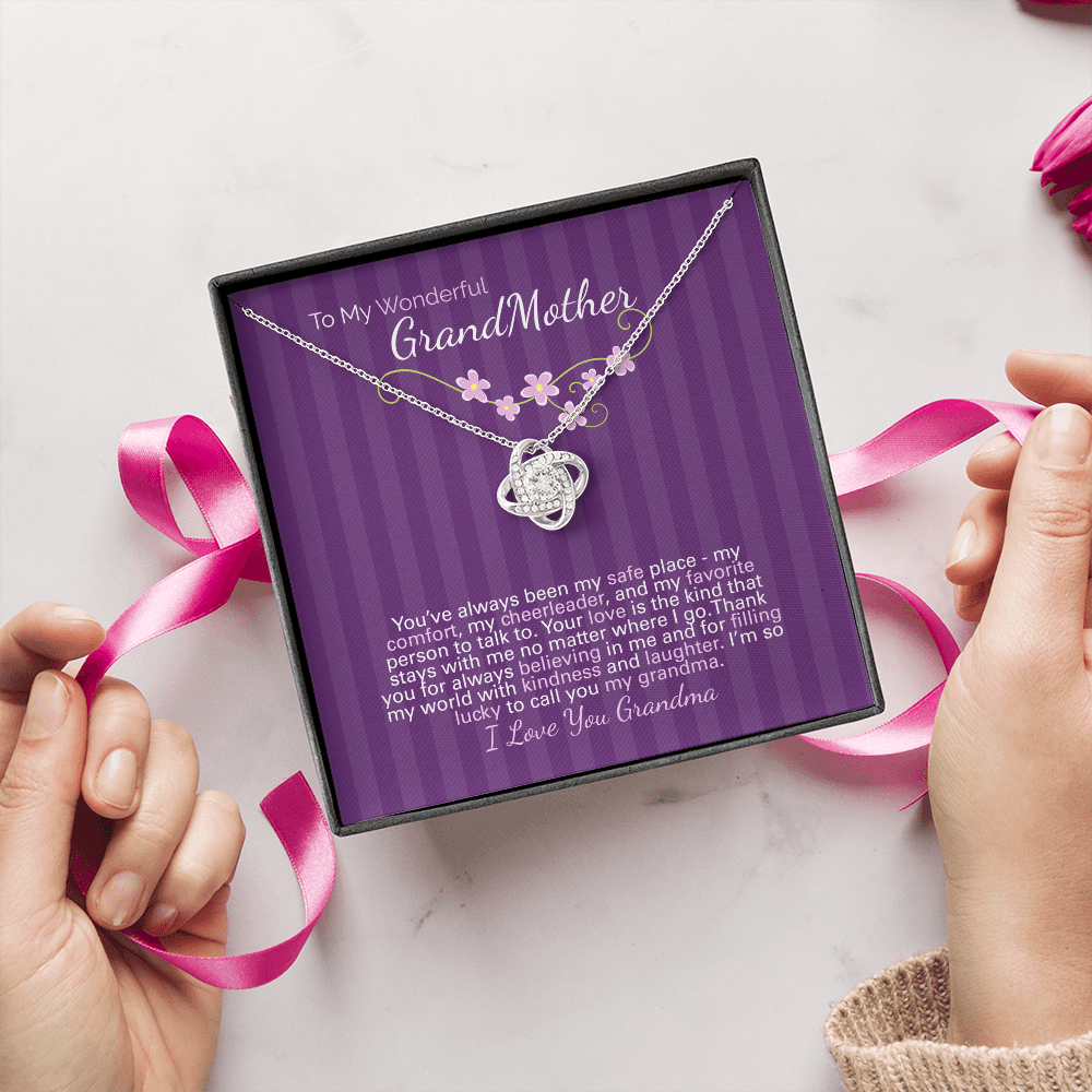 To My Grandmother Gift – Sentimental Necklace with Loving Message Card – Perfect Birthday or Holiday Gift from Granddaughter