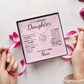 To My Daughter Necklace – Sentimental Jewelry Gift with Heartfelt Message Card – Birthday Present from Mom