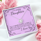 To My Amazing Daughter Necklace – Heartfelt Jewelry Gift with Loving Message Card – Birthday, Graduation, Christmas, or Special Occasion from Mom or Dad