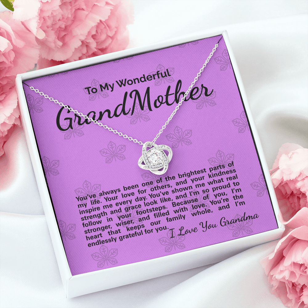 To My Grandma Necklace – Heartfelt Jewelry Gift with Inspirational Message Card – Birthday, Christmas, or Mother's Day Gift from Granddaughter