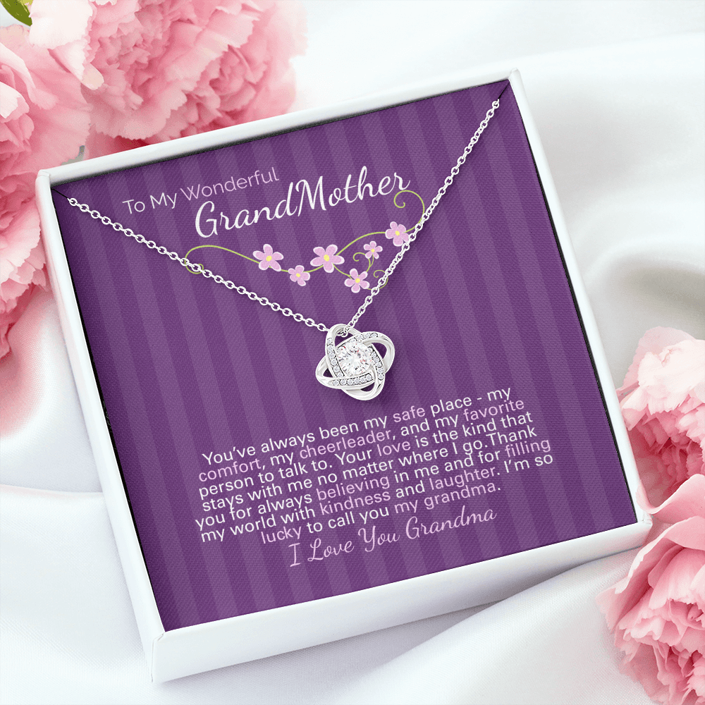 To My Grandmother Gift – Sentimental Necklace with Loving Message Card – Perfect Birthday or Holiday Gift from Granddaughter
