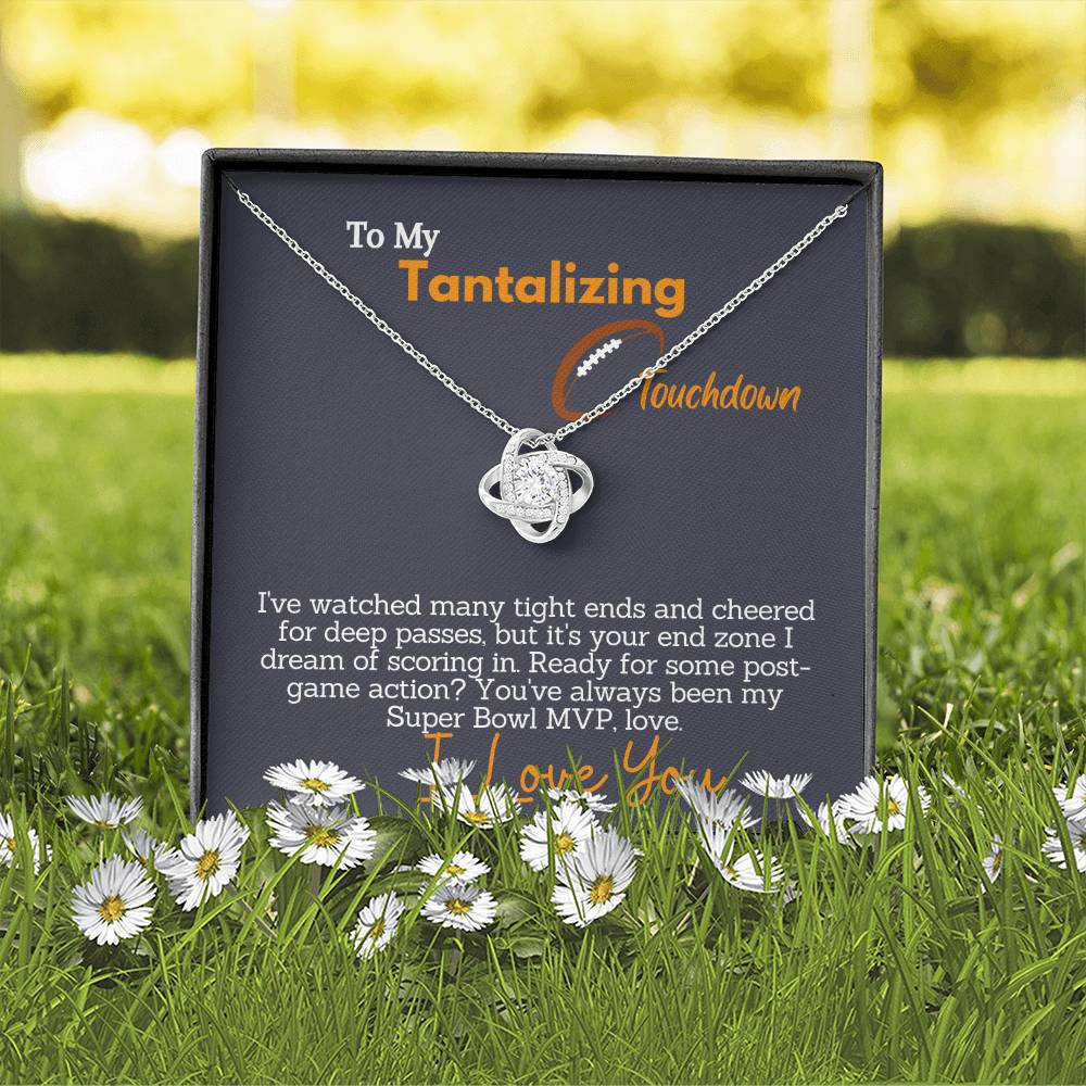 Fantasy League Dream: Romantic & Flirty Necklace Gift Set with Football-Themed Message Card - For Anniversaries, Game Celebrations, and Spouse Love