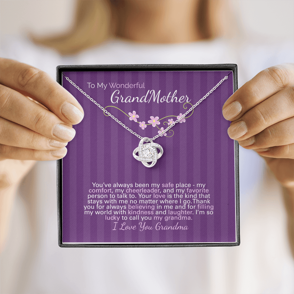 To My Grandmother Gift – Sentimental Necklace with Loving Message Card – Perfect Birthday or Holiday Gift from Granddaughter