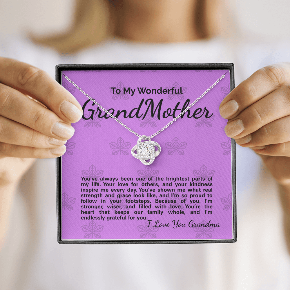 To My Grandma Necklace – Heartfelt Jewelry Gift with Inspirational Message Card – Birthday, Christmas, or Mother's Day Gift from Granddaughter