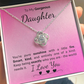 To My Gorgeous Daughter Necklace – Inspirational Jewelry Gift with Loving Message Card – Birthday, Graduation, Christmas, or Special Occasion from Mom or Dad