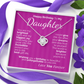 Happy Birthday to My Daughter Necklace – Sentimental Jewelry Gift with Heartfelt Message Card – Birthday Present from Mom or Dad
