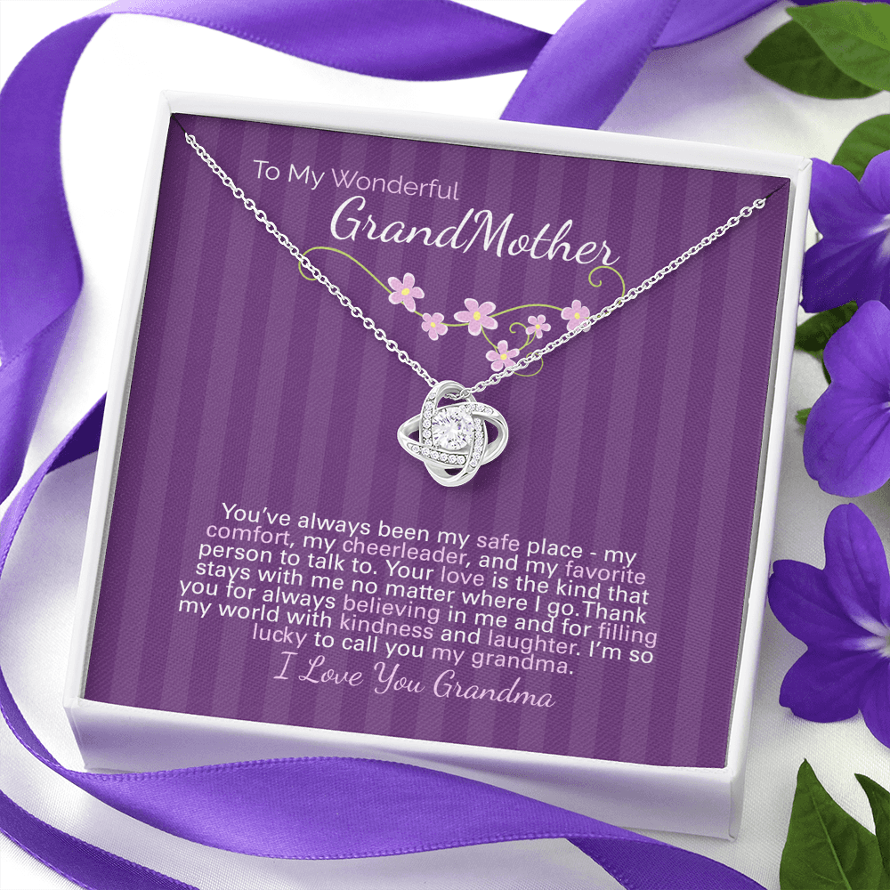 To My Grandmother Gift – Sentimental Necklace with Loving Message Card – Perfect Birthday or Holiday Gift from Granddaughter