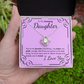 To My Amazing Daughter Necklace – Heartfelt Jewelry Gift with Loving Message Card – Birthday, Graduation, Christmas, or Special Occasion from Mom or Dad