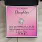 To My Gorgeous Daughter Necklace – Inspirational Jewelry Gift with Loving Message Card – Birthday, Graduation, Christmas, or Special Occasion from Mom or Dad