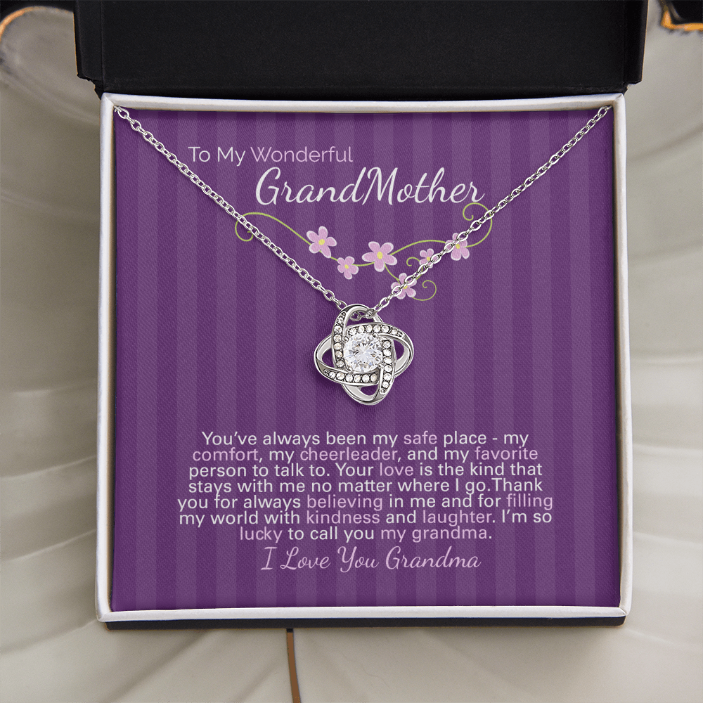 To My Grandmother Gift – Sentimental Necklace with Loving Message Card – Perfect Birthday or Holiday Gift from Granddaughter