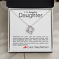 To My Beautiful Daughter Necklace – Sentimental Jewelry Gift with Heartfelt Message Card – Graduation, Birthday, or Special Occasion Gift from Mom or Dad