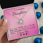 To My Gorgeous Daughter Necklace – Inspirational Jewelry Gift with Loving Message Card – Birthday, Graduation, Christmas, or Special Occasion from Mom or Dad