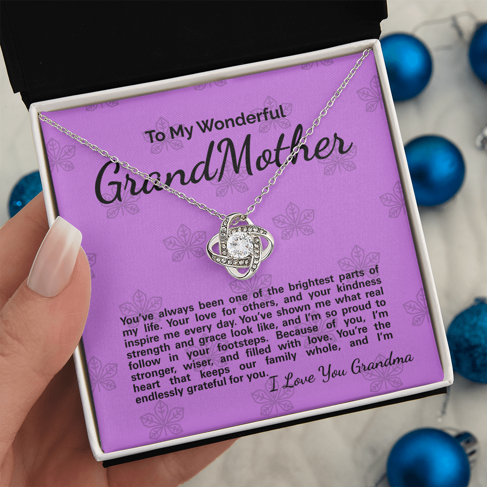 To My Grandma Necklace – Heartfelt Jewelry Gift with Inspirational Message Card – Birthday, Christmas, or Mother's Day Gift from Granddaughter