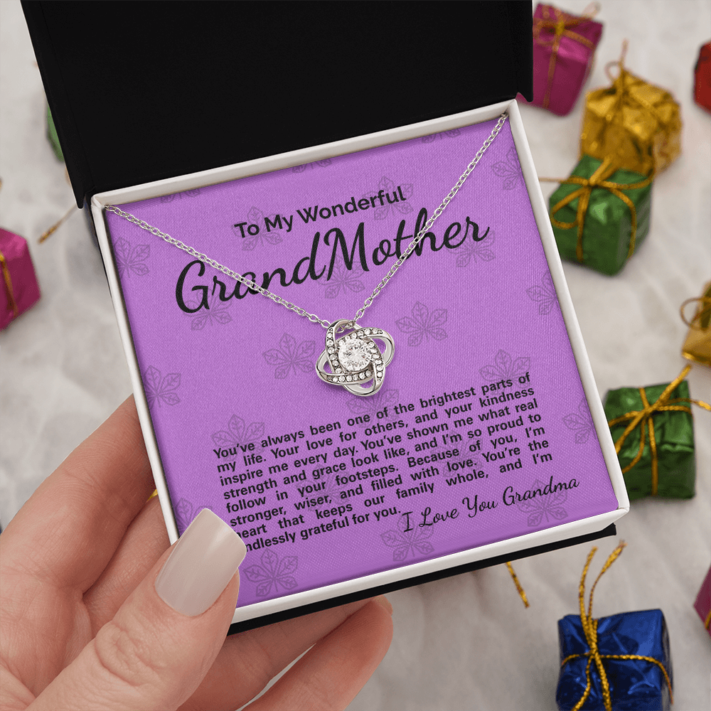To My Grandma Necklace – Heartfelt Jewelry Gift with Inspirational Message Card – Birthday, Christmas, or Mother's Day Gift from Granddaughter