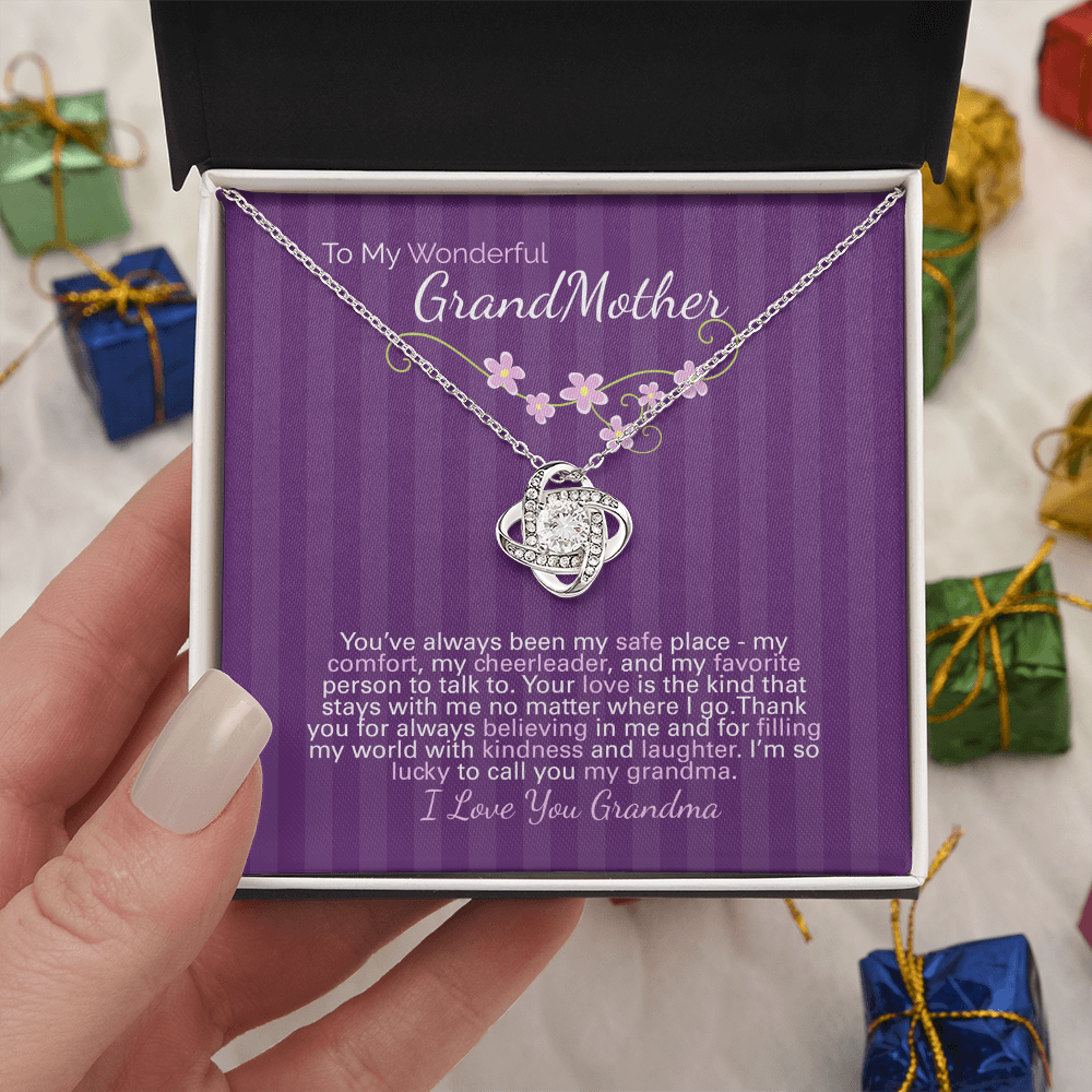 To My Grandmother Gift – Sentimental Necklace with Loving Message Card – Perfect Birthday or Holiday Gift from Granddaughter