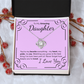 To My Amazing Daughter Necklace – Heartfelt Jewelry Gift with Loving Message Card – Birthday, Graduation, Christmas, or Special Occasion from Mom or Dad