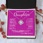 Happy Birthday to My Daughter Necklace – Sentimental Jewelry Gift with Heartfelt Message Card – Birthday Present from Mom or Dad