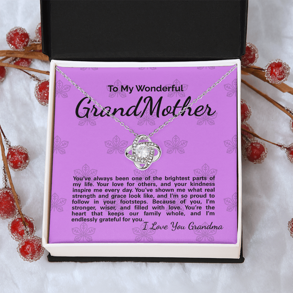 To My Grandma Necklace – Heartfelt Jewelry Gift with Inspirational Message Card – Birthday, Christmas, or Mother's Day Gift from Granddaughter