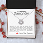 To My Beautiful Daughter Necklace – Sentimental Jewelry Gift with Heartfelt Message Card – Graduation, Birthday, or Special Occasion Gift from Mom or Dad