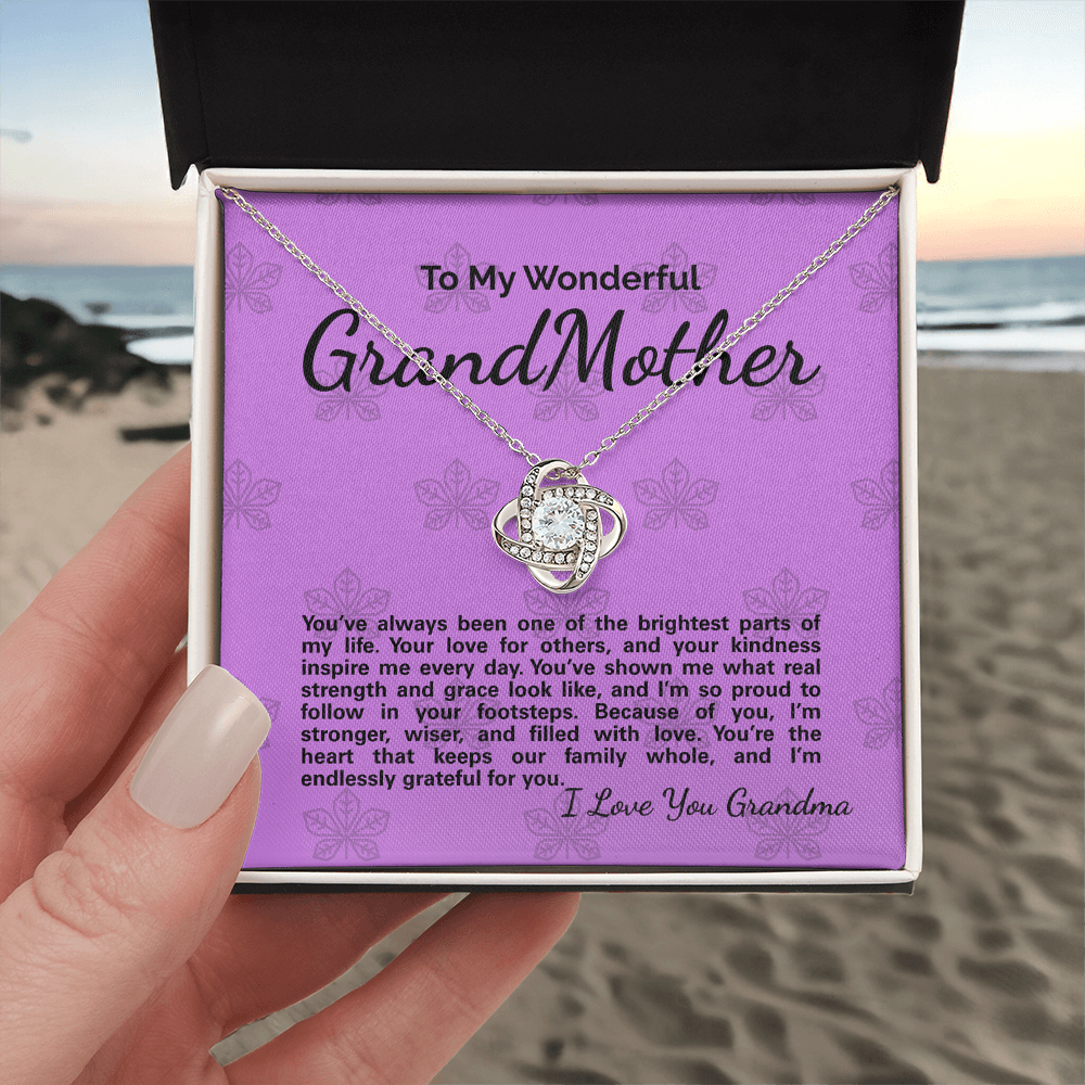To My Grandma Necklace – Heartfelt Jewelry Gift with Inspirational Message Card – Birthday, Christmas, or Mother's Day Gift from Granddaughter