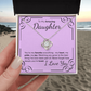 To My Amazing Daughter Necklace – Heartfelt Jewelry Gift with Loving Message Card – Birthday, Graduation, Christmas, or Special Occasion from Mom or Dad