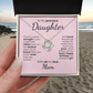 To My Daughter Necklace – Sentimental Jewelry Gift with Heartfelt Message Card – Birthday Present from Mom