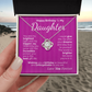 Happy Birthday to My Daughter Necklace – Sentimental Jewelry Gift with Heartfelt Message Card – Birthday Present from Mom or Dad