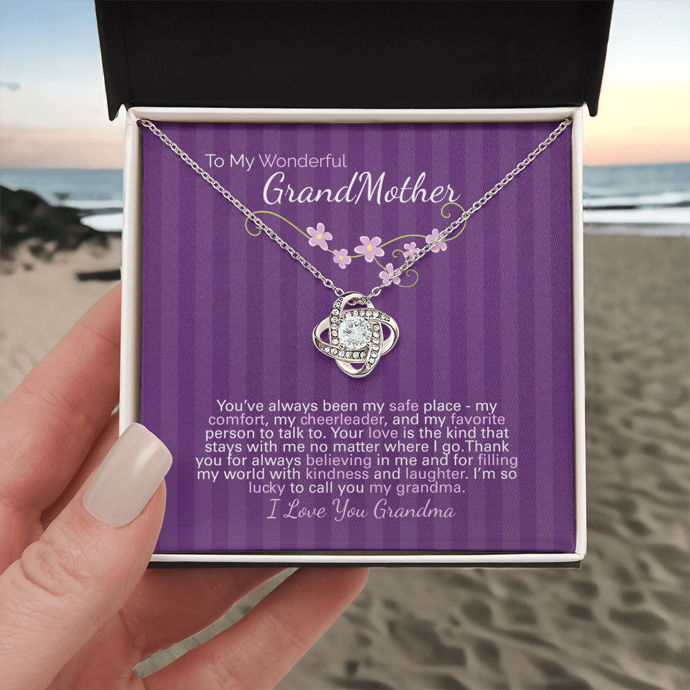 To My Grandmother Gift – Sentimental Necklace with Loving Message Card – Perfect Birthday or Holiday Gift from Granddaughter