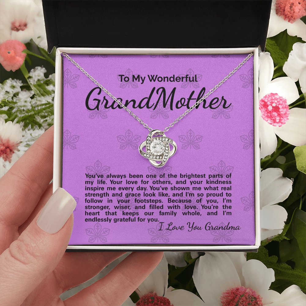 To My Grandma Necklace – Heartfelt Jewelry Gift with Inspirational Message Card – Birthday, Christmas, or Mother's Day Gift from Granddaughter