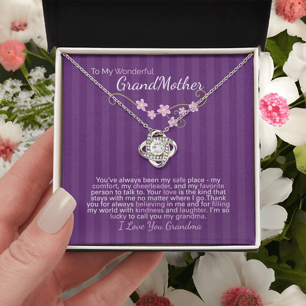 To My Grandmother Gift – Sentimental Necklace with Loving Message Card – Perfect Birthday or Holiday Gift from Granddaughter
