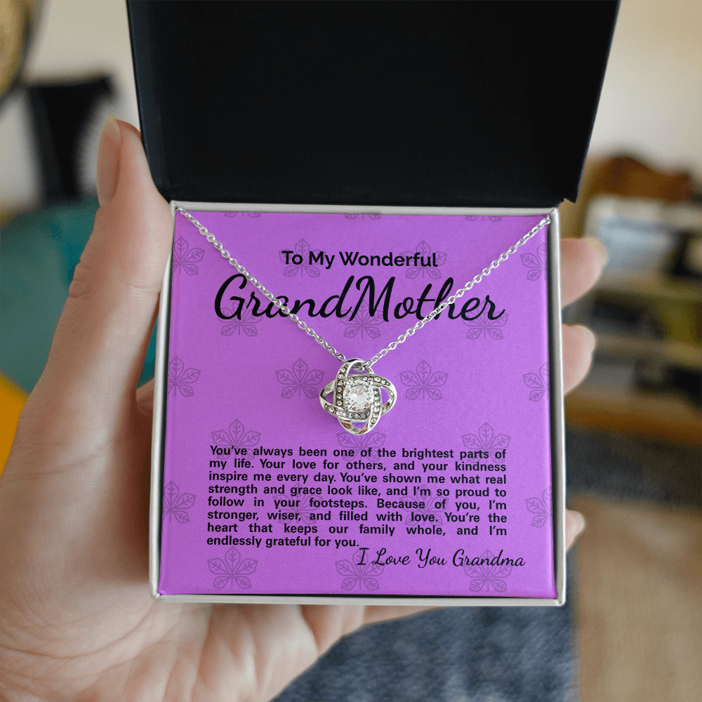 To My Grandma Necklace – Heartfelt Jewelry Gift with Inspirational Message Card – Birthday, Christmas, or Mother's Day Gift from Granddaughter