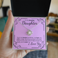 To My Amazing Daughter Necklace – Heartfelt Jewelry Gift with Loving Message Card – Birthday, Graduation, Christmas, or Special Occasion from Mom or Dad