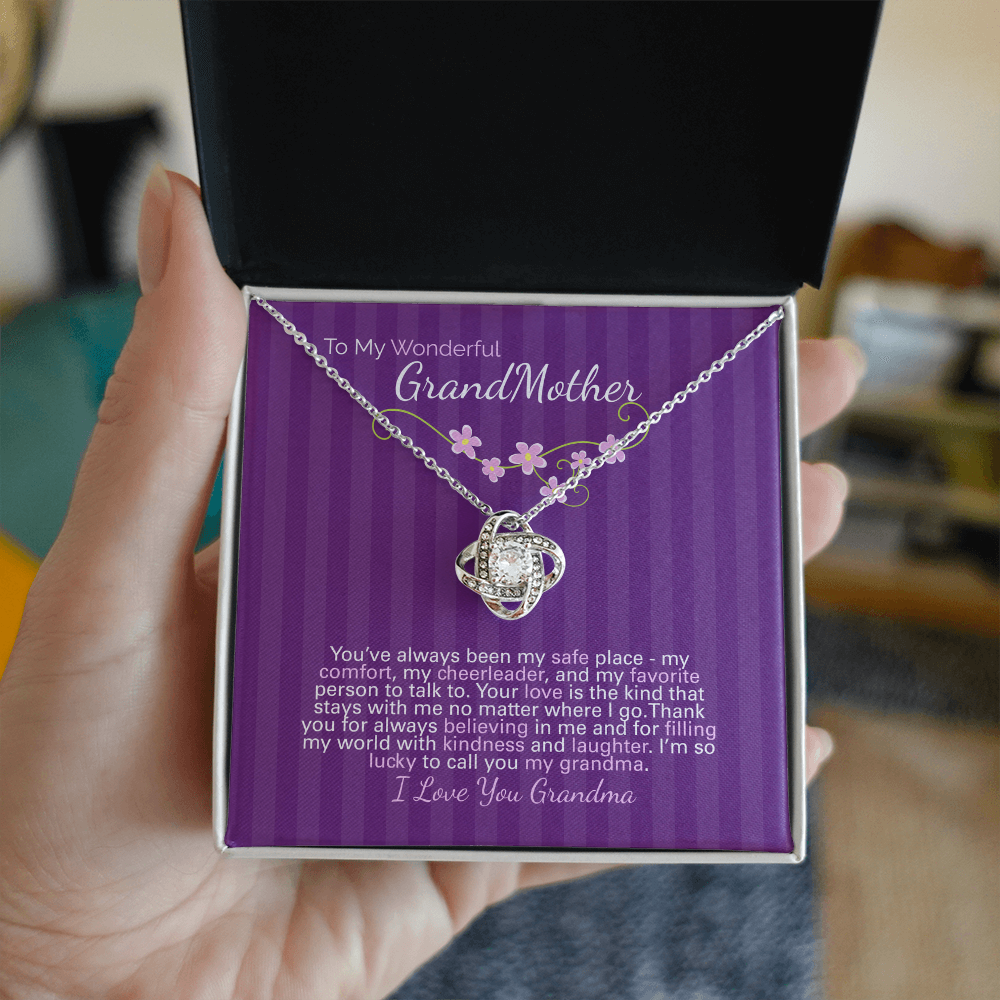 To My Grandmother Gift – Sentimental Necklace with Loving Message Card – Perfect Birthday or Holiday Gift from Granddaughter
