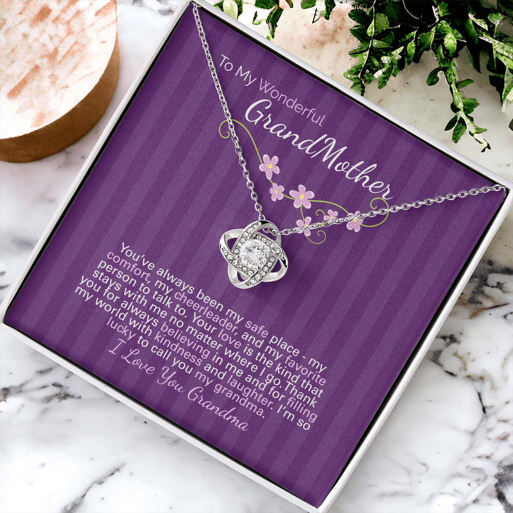 To My Grandmother Gift – Sentimental Necklace with Loving Message Card – Perfect Birthday or Holiday Gift from Granddaughter