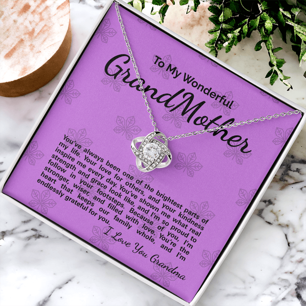 To My Grandma Necklace – Heartfelt Jewelry Gift with Inspirational Message Card – Birthday, Christmas, or Mother's Day Gift from Granddaughter