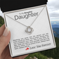 To My Beautiful Daughter Necklace – Sentimental Jewelry Gift with Heartfelt Message Card – Graduation, Birthday, or Special Occasion Gift from Mom or Dad