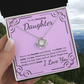 To My Amazing Daughter Necklace – Heartfelt Jewelry Gift with Loving Message Card – Birthday, Graduation, Christmas, or Special Occasion from Mom or Dad