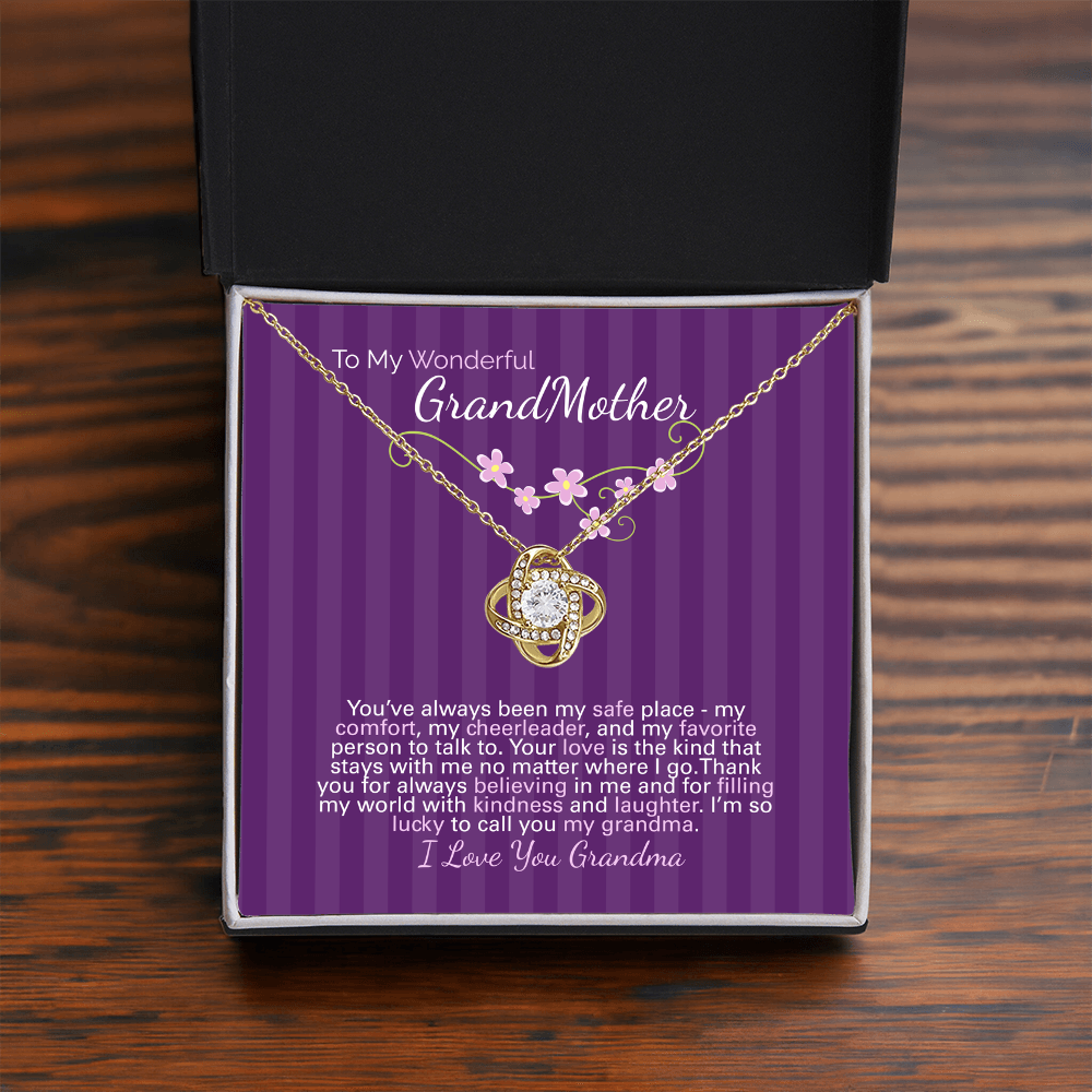 To My Grandmother Gift – Sentimental Necklace with Loving Message Card – Perfect Birthday or Holiday Gift from Granddaughter